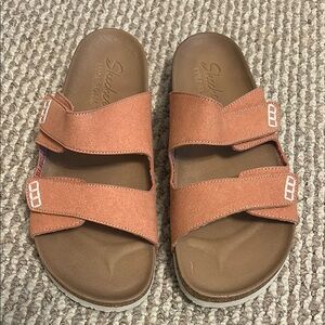 Skechers Rust Colored Slide Sandals